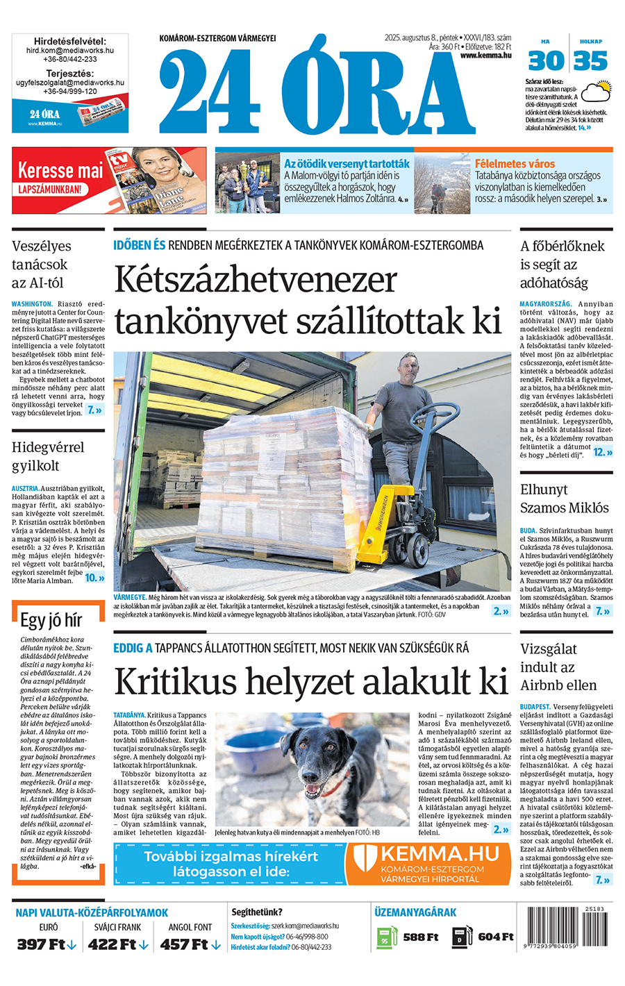 Lapszám: 2025.08.08. + melléklet