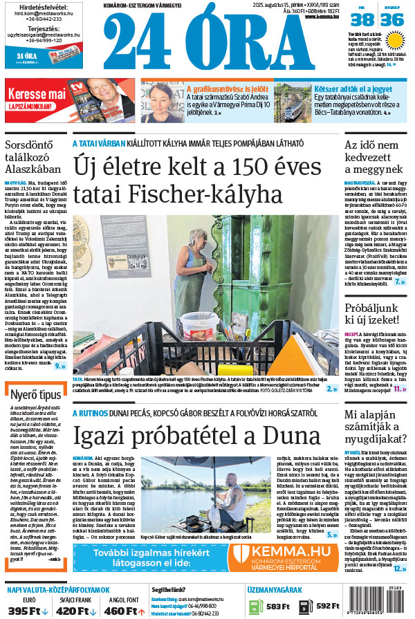Lapszám: 2025.08.15. + MELLÉKLET