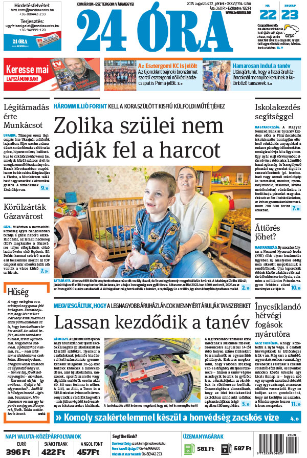 Lapszám: 2025.08.22. + MELLÉKLET