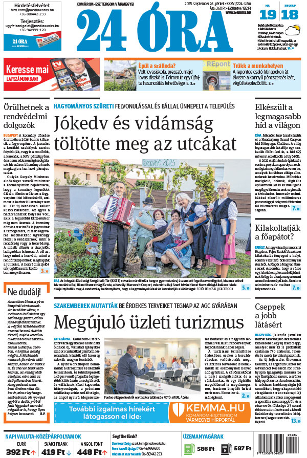 Lapszám: 2025.09.26. + MELLÉKLET