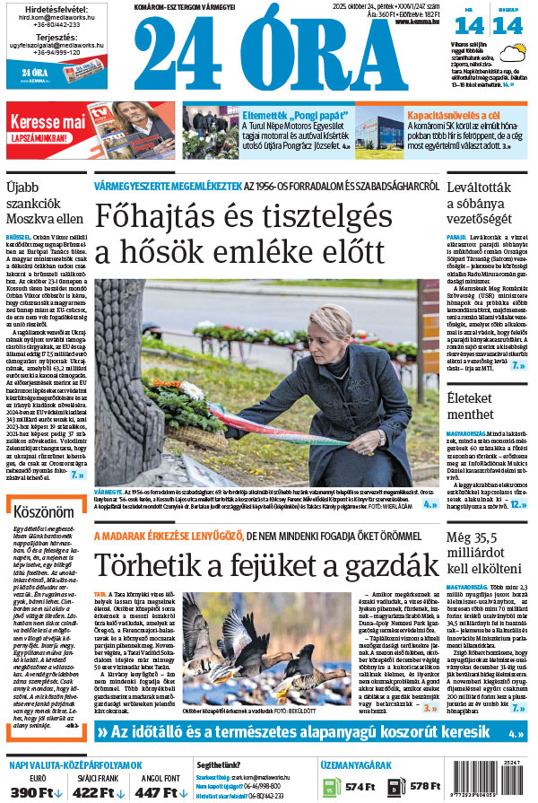 Lapszám: 2025.10.24. + MELLÉKLET