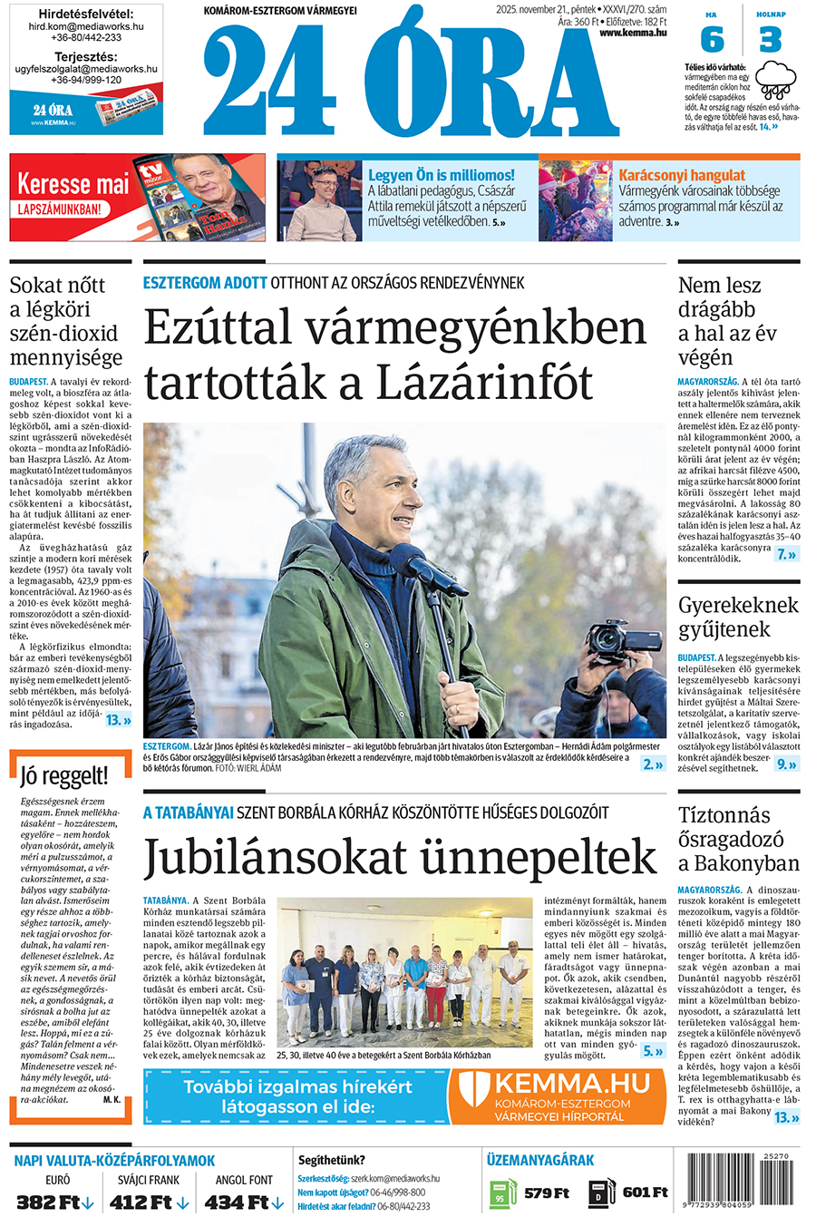 Lapszám: 2025.11.21. + MELLÉKLET