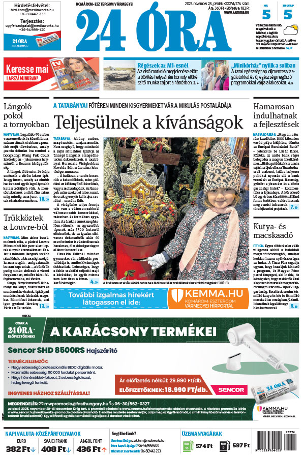 Lapszám: 2025.11.28. + MELLÉKLET