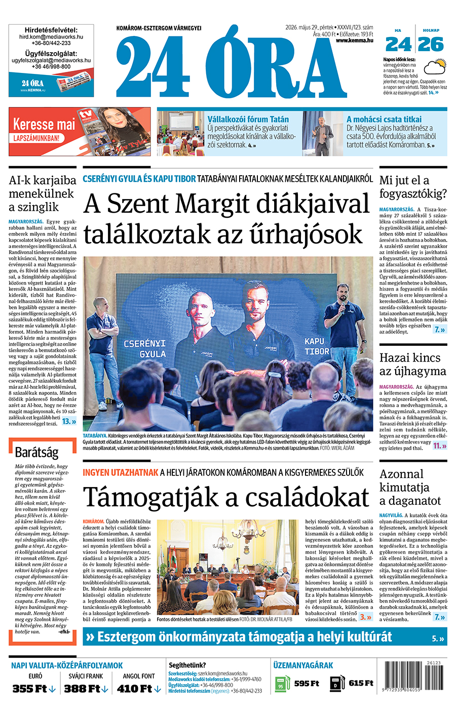 Lapszám: 2026.05.29. + Melléklet