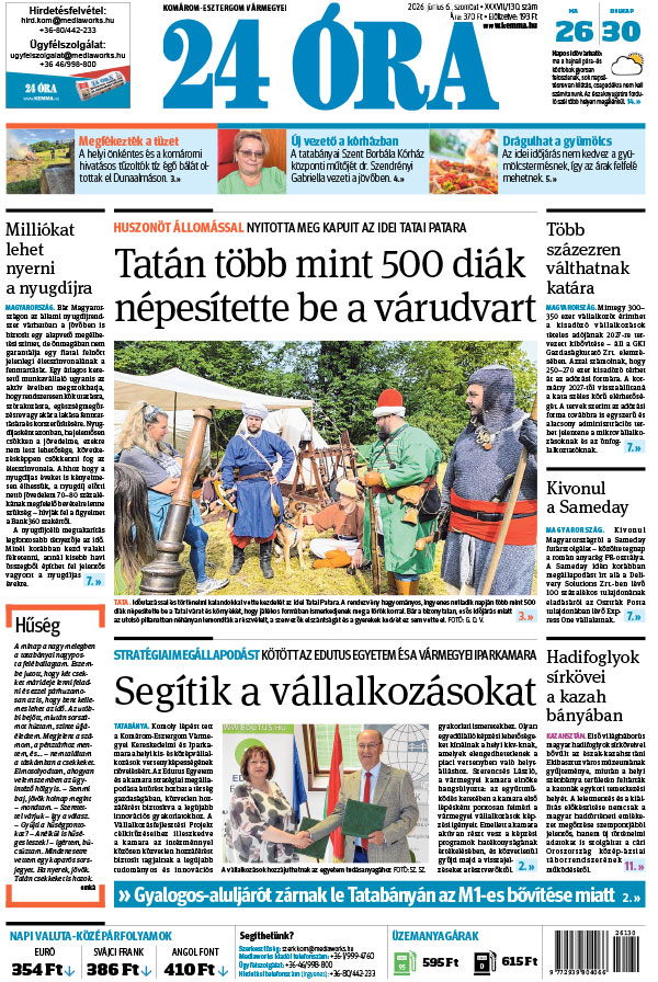 Lapszám: 2026. 06. 06.