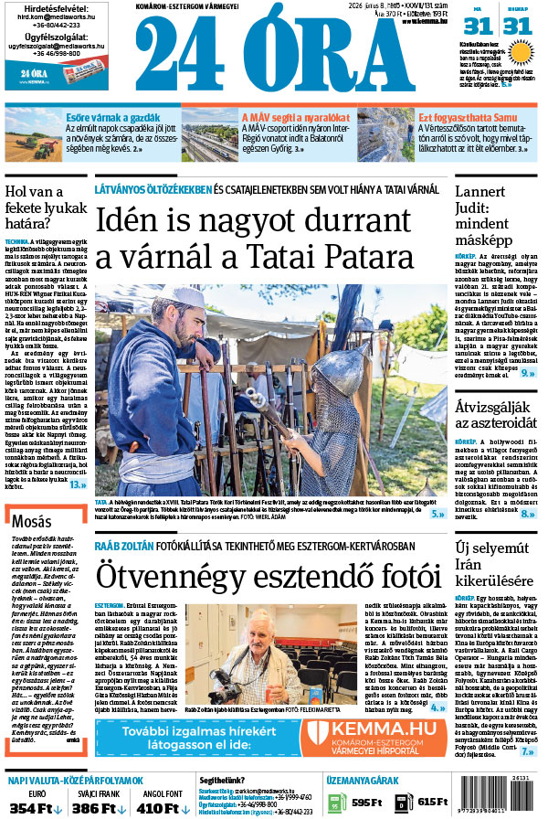 Lapszám: 2026. 06. 08.