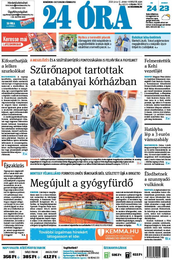 Lapszám: 2026. 06. 12. + MELLÉKLET