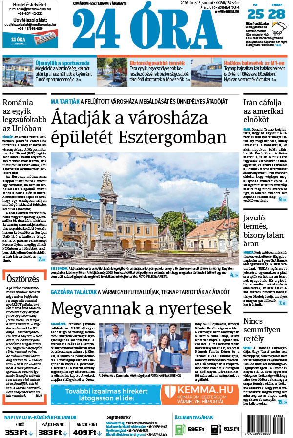 Lapszám: 2026. 06. 13.