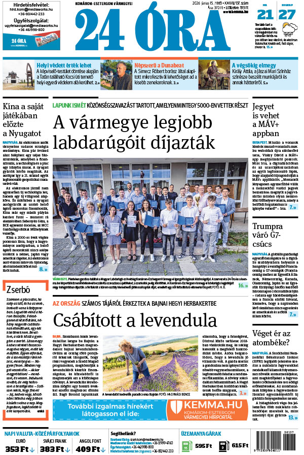 Lapszám: 2026. 06. 15.