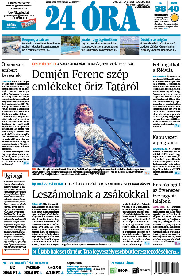Lapszám: 2026. 06. 27.